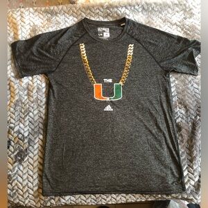 Adidas University of Miami Turnover Chain Ultimate Tee T-Shirt Men's Size Large